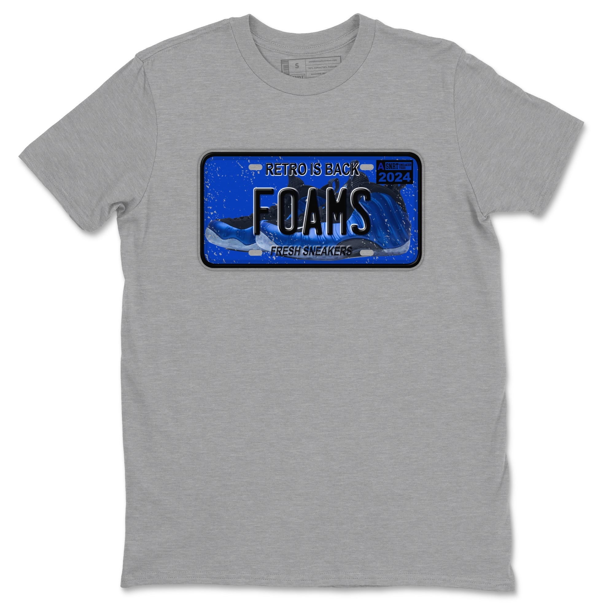 Foams One Royal shirts to match jordans Sneaker Plate sneaker match tees Air Foamposite One Royal match shoes to clothes Drip Gear Zone unisex cotton Heather Grey 2 shirts