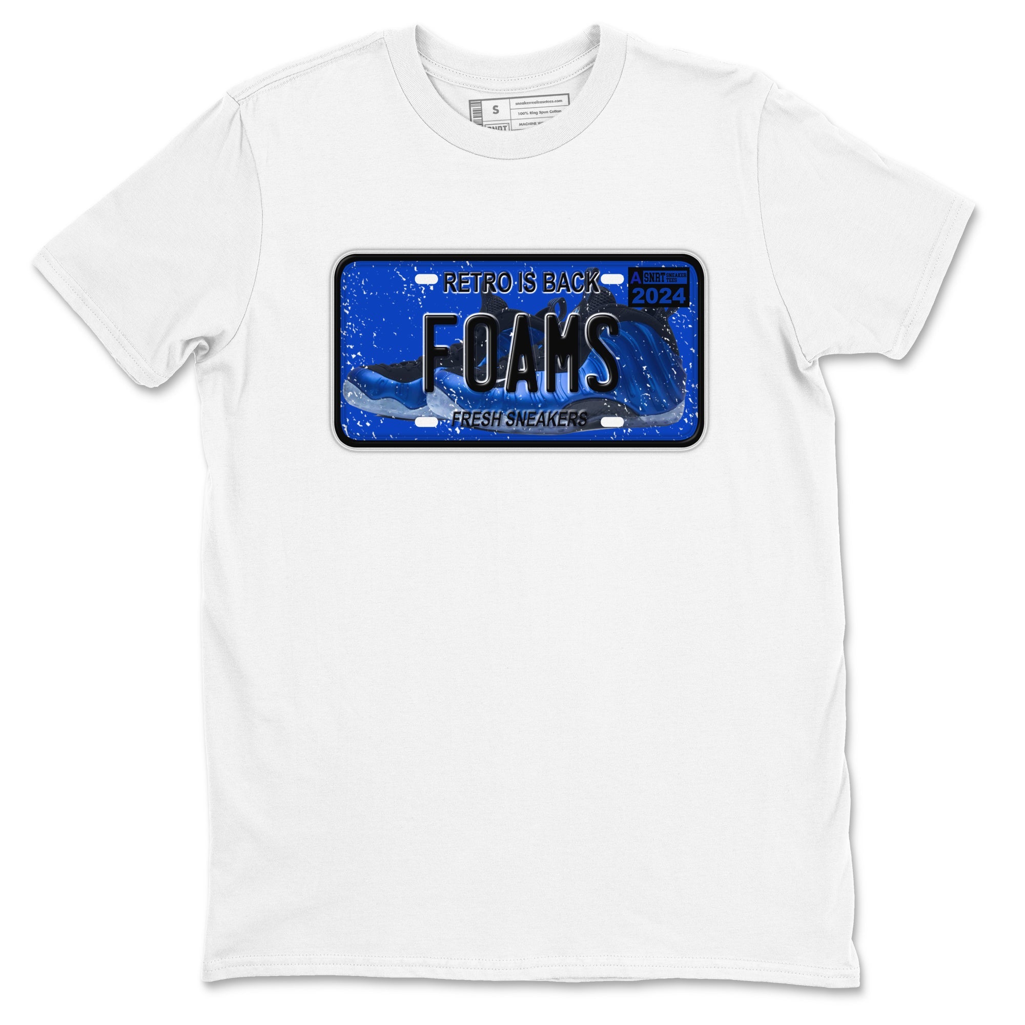 Foams One Royal shirts to match jordans Sneaker Plate sneaker match tees Air Foamposite One Royal match shoes to clothes Drip Gear Zone unisex cotton White 2 shirts