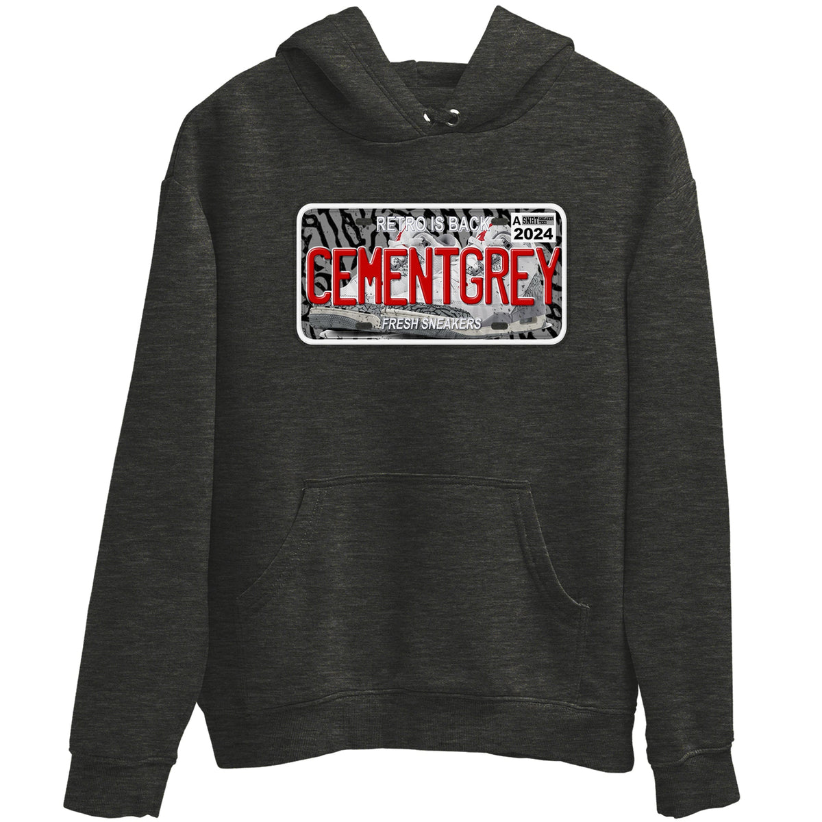 3s Cement Grey shirts to match jordans Sneaker Plate sneaker match tees Air Jordan 3 Cement Grey Drip Gear Zone unisex cotton Charcoal Heather 2 crew neck shirts