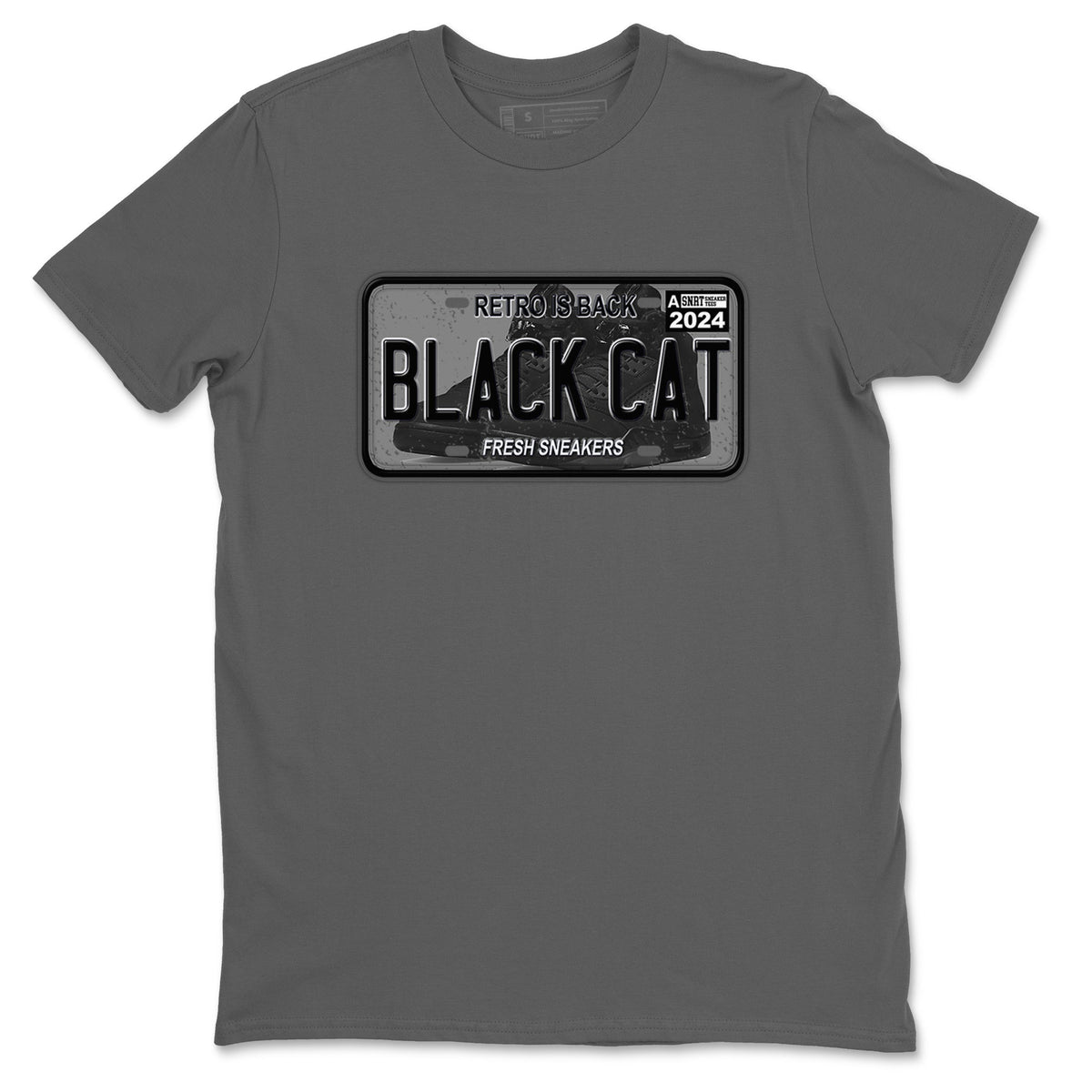 5s Black Cat shirts to match jordans Sneaker Plate sneaker match tees Air Jordan 5 Black Cat Drip Gear Zone unisex cotton Cool Grey 2 crew neck shirts