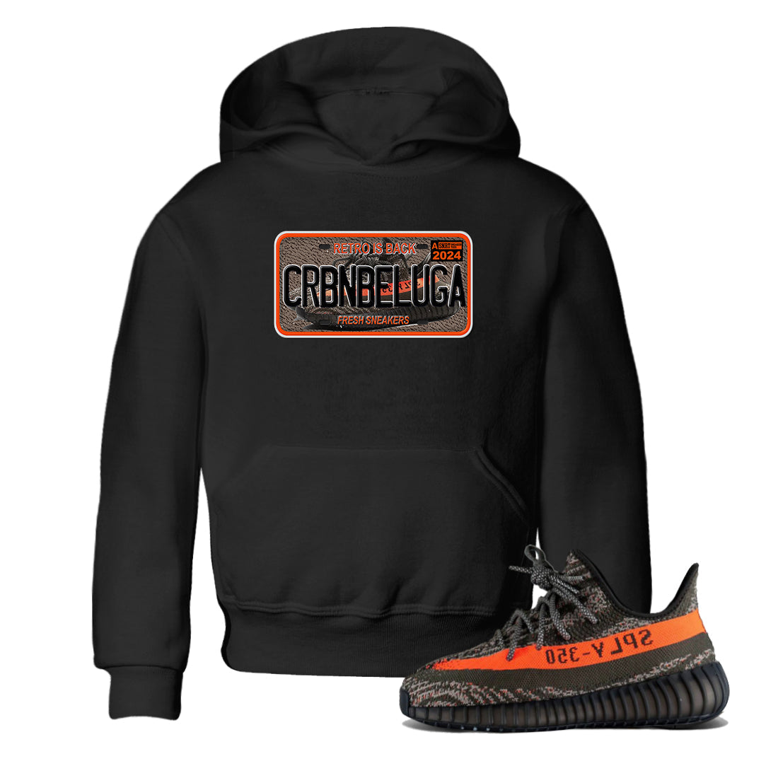 Yeezy 350 Carbon Beluga shirts to match jordans Sneaker Plate sneaker match tees Yeezy 350 Carbon Beluga match shoes to clothes Drip Gear Zone Youth Baby Black 1 tee