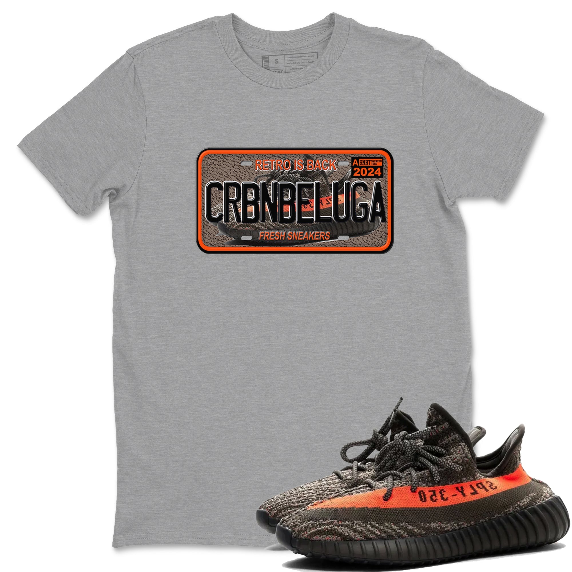 Yeezy 350 Carbon Beluga shirts to match jordans Sneaker Plate sneaker match tees Yeezy 350 Carbon Beluga match shoes to clothes Drip Gear Zone unisex cotton Heather Grey 1 shirts