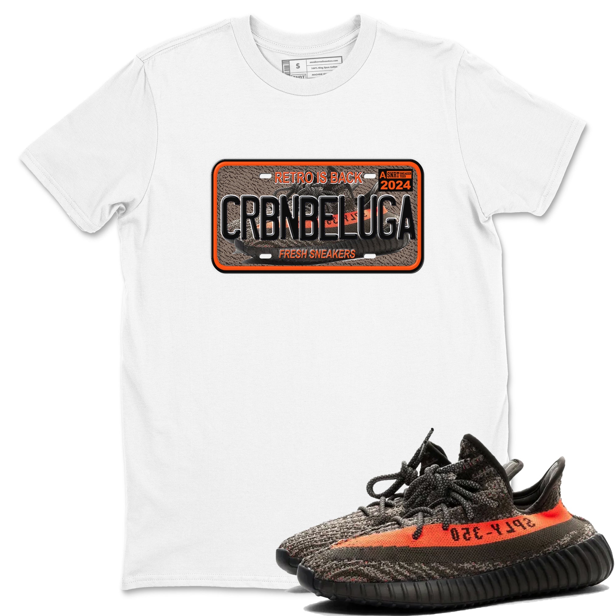 Yeezy 350 Carbon Beluga shirts to match jordans Sneaker Plate sneaker match tees Yeezy 350 Carbon Beluga match shoes to clothes Drip Gear Zone unisex cotton White 1 shirts