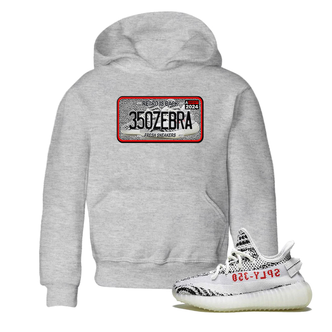 Yeezy 350 Zebra shirts to match jordans Sneaker Plate sneaker match tees Yeezy 350 Zebra match shoes to clothes Drip Gear Zone Youth Baby Heather Grey 1 tee
