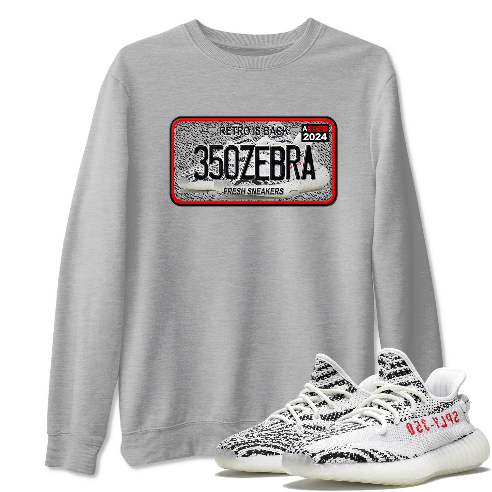 Yeezy 350 Zebra shirts to match jordans Sneaker Plate sneaker match tees Yeezy 350 Zebra match shoes to clothes Drip Gear Zone unisex cotton Heather Grey 1 shirts