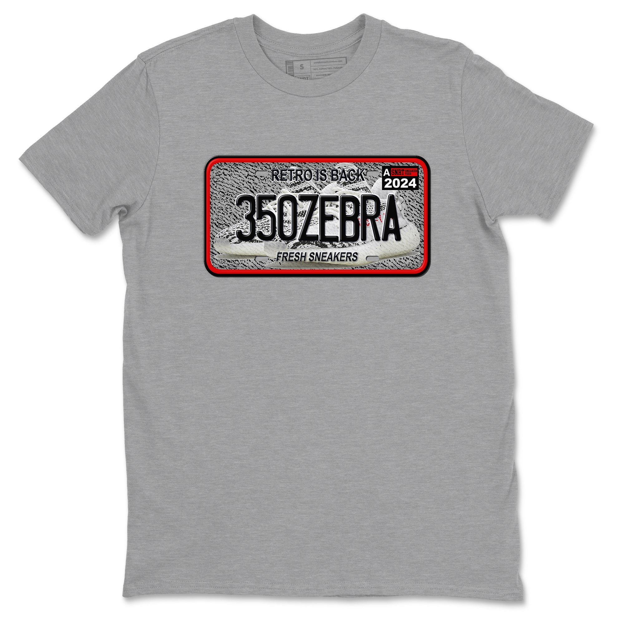 Yeezy 350 Zebra shirts to match jordans Sneaker Plate sneaker match tees Yeezy 350 Zebra match shoes to clothes Drip Gear Zone unisex cotton Heather Grey 2 shirts