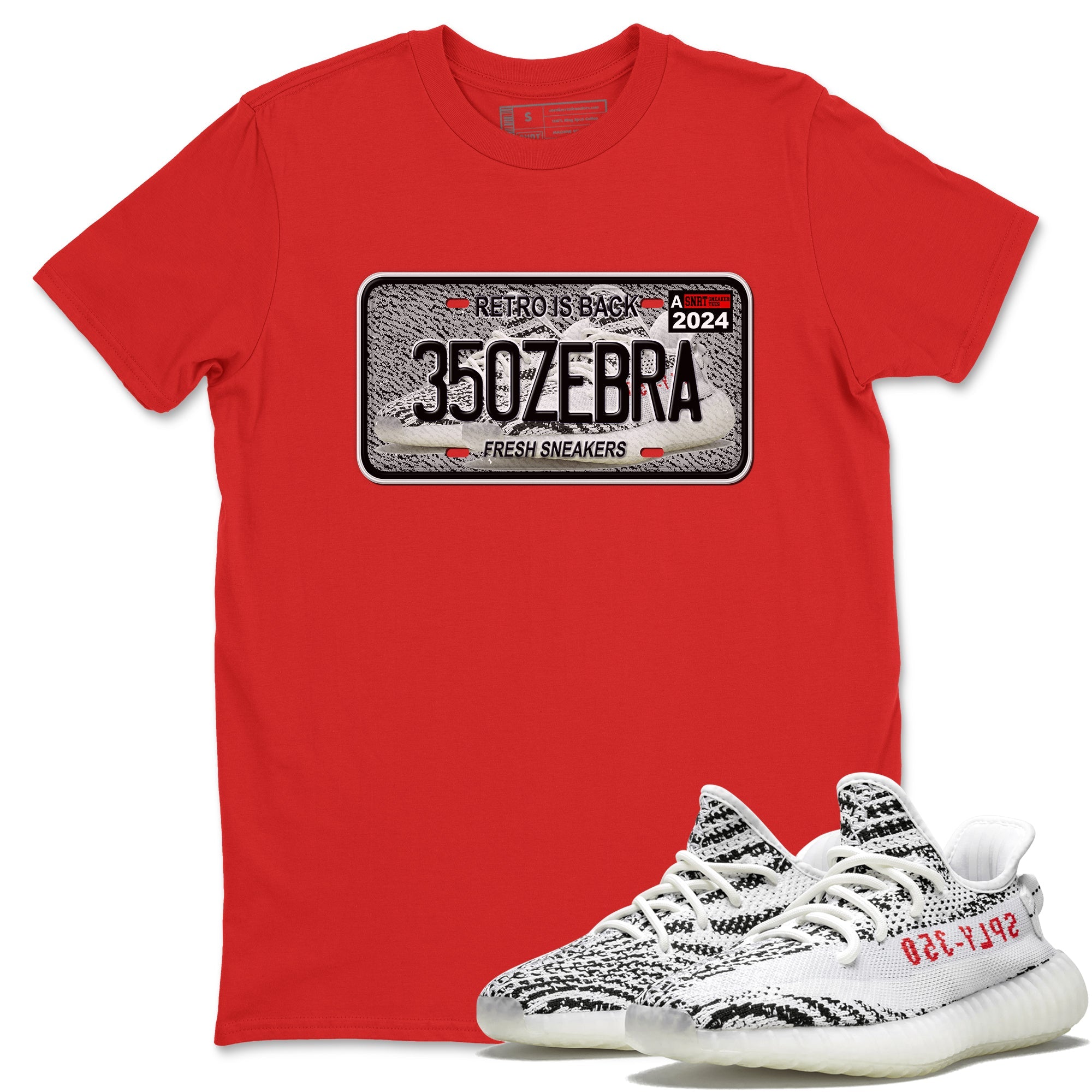 Yeezy 350 Zebra shirts to match jordans Sneaker Plate sneaker match tees Yeezy 350 Zebra match shoes to clothes Drip Gear Zone unisex cotton Red 1 shirts