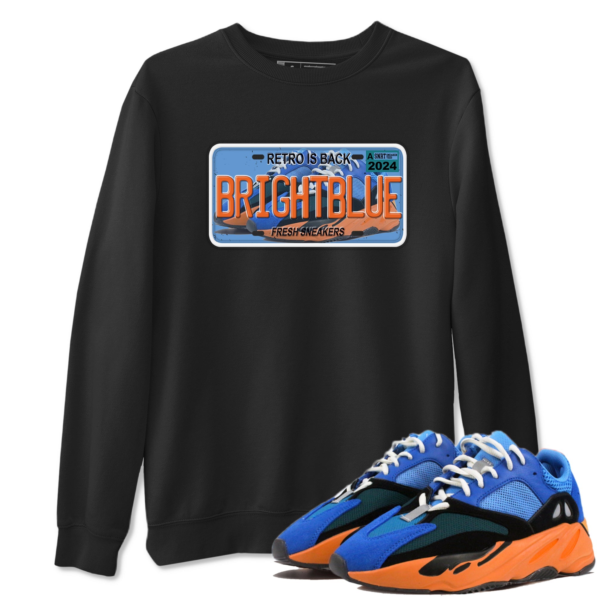Yeezy 700 Bright Blue shirts to match jordans Sneaker Plate sneaker match tees Yeezy 700 Bright Blue match shoes to clothes Drip Gear Zone unisex cotton Black 1 shirts
