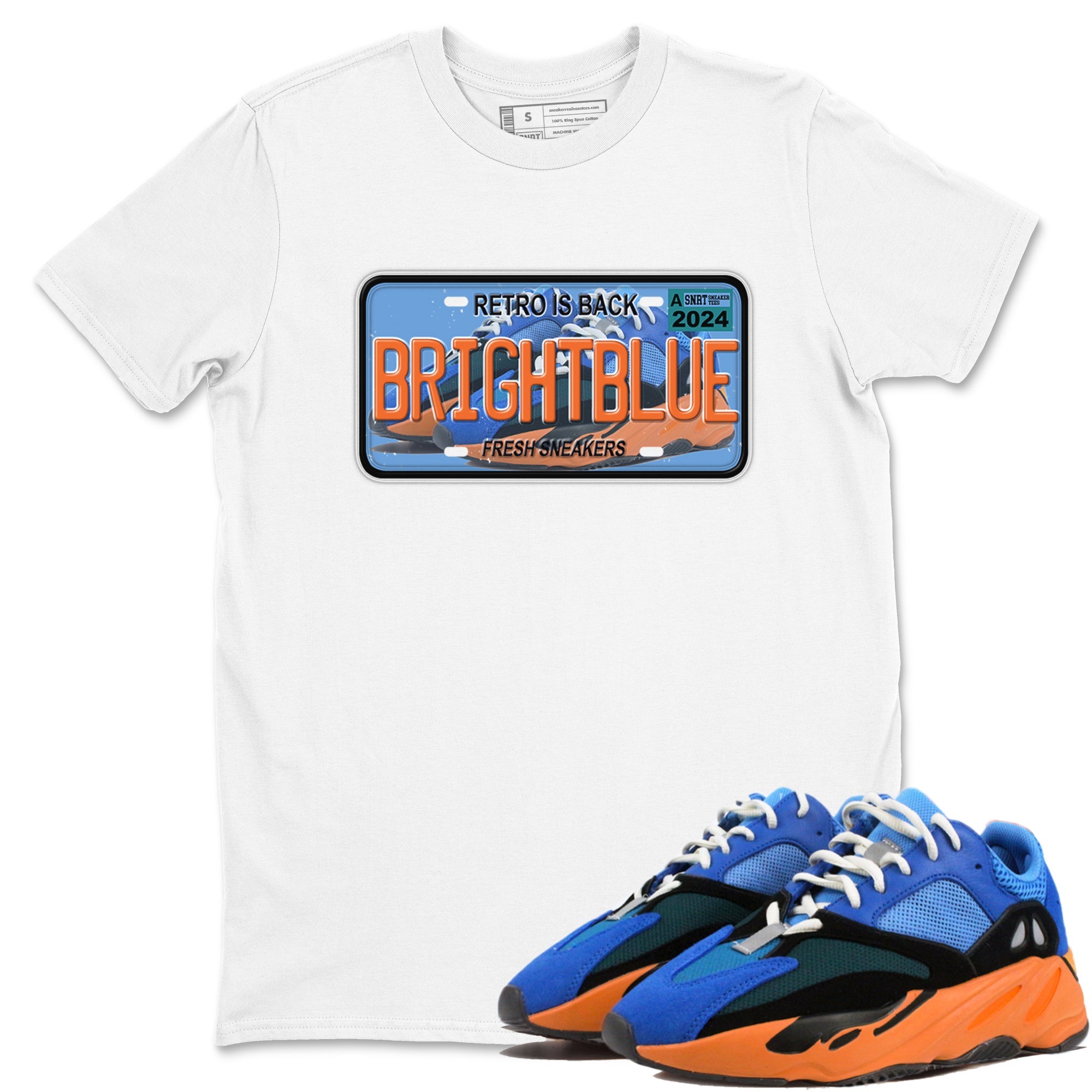 Yeezy 700 Bright Blue shirts to match jordans Sneaker Plate sneaker match tees Yeezy 700 Bright Blue match shoes to clothes Drip Gear Zone unisex cotton White 1 shirts