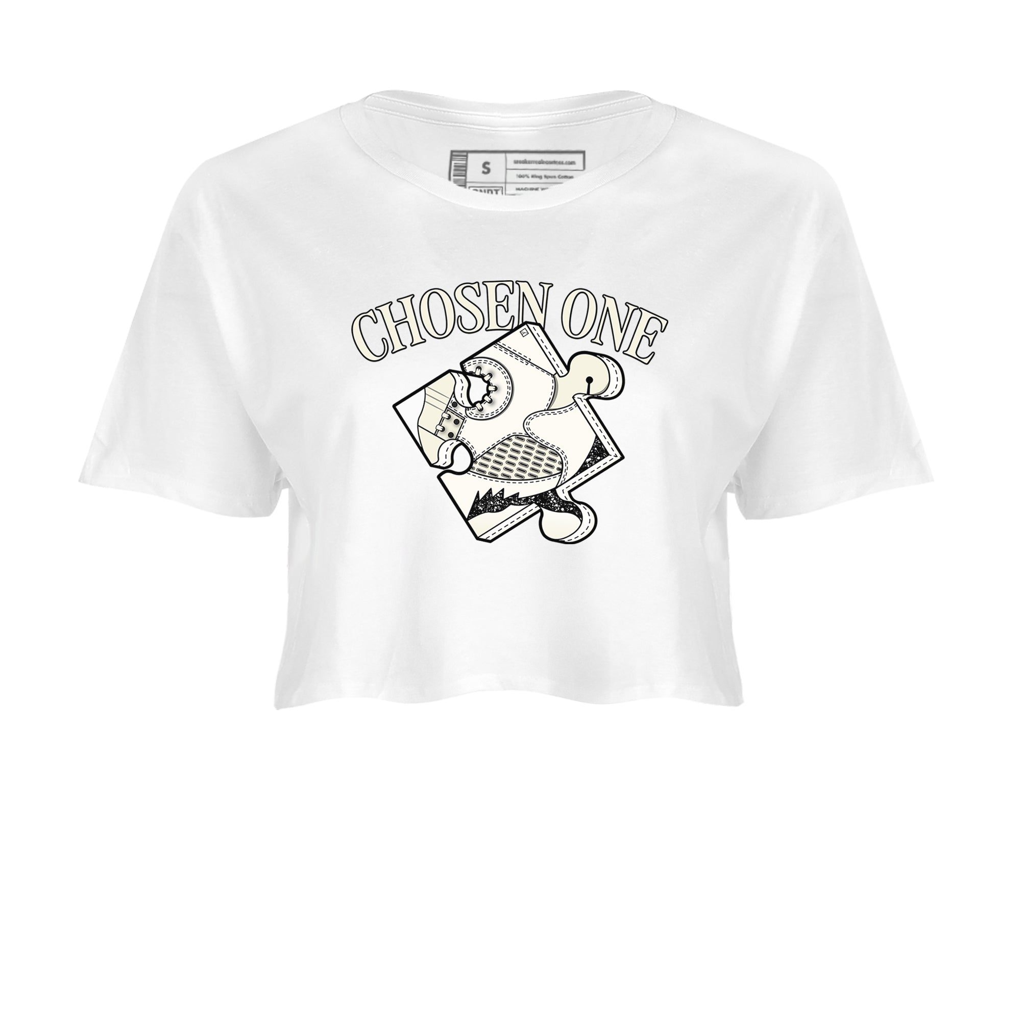 5s Sail shirt to match jordans Sneaker Puzzle sneaker tees Air Jordan 5 Sail Drip Gear Zone White 2 crop length shirt