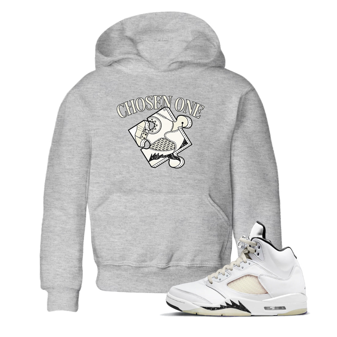 5s Sail shirt to match jordans Sneaker Puzzle sneaker tees Air Jordan 5 Sail Drip Gear Zone baby toddler Heather Grey 1 cotton Shirt