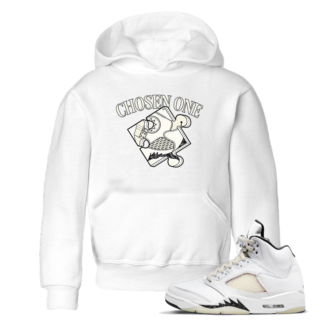 5s Sail shirt to match jordans Sneaker Puzzle sneaker tees Air Jordan 5 Sail Drip Gear Zone baby toddler White 1 cotton Shirt