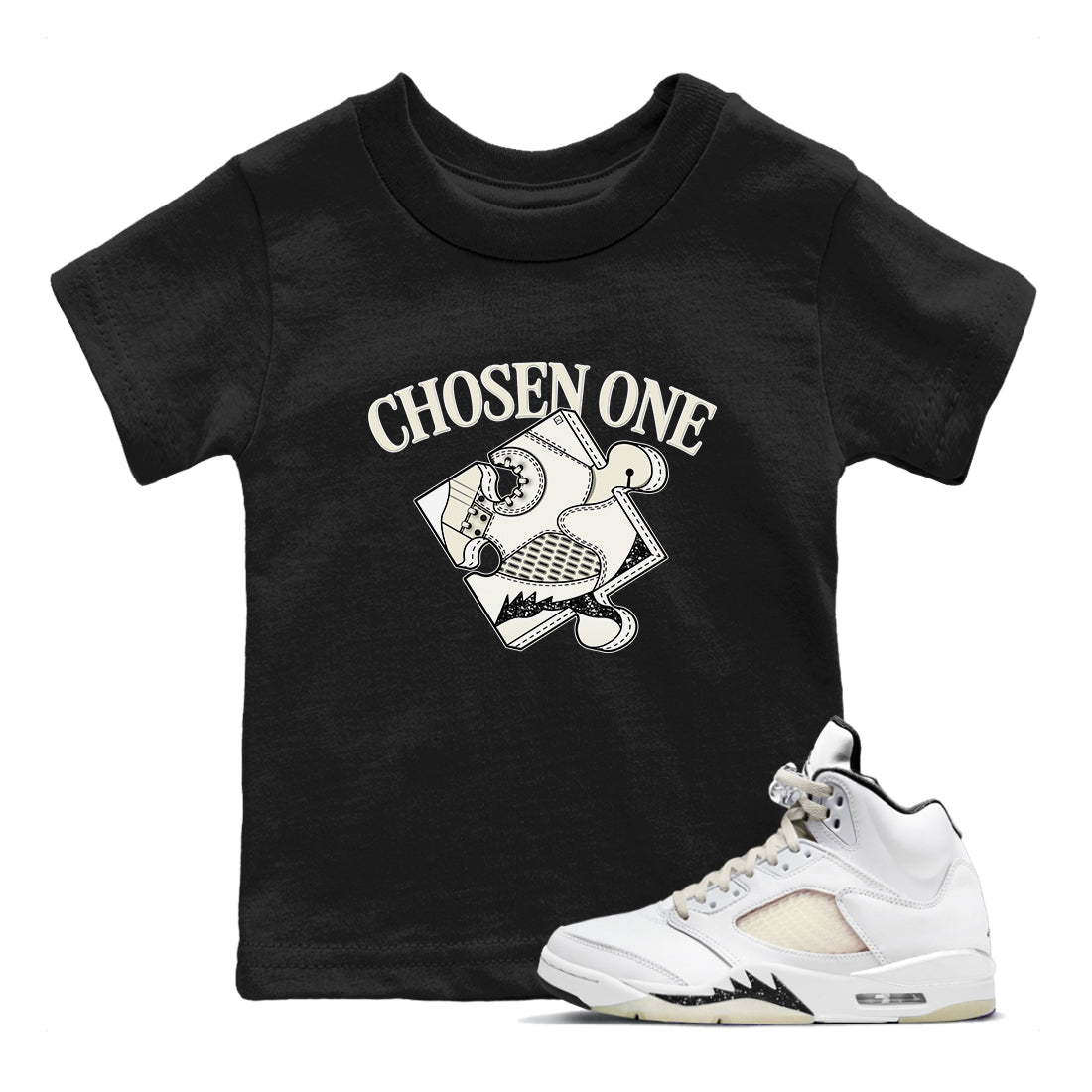5s Sail shirt to match jordans Sneaker Puzzle sneaker tees Air Jordan 5 Sail Drip Gear Zone baby toddler Black 1 cotton Shirt