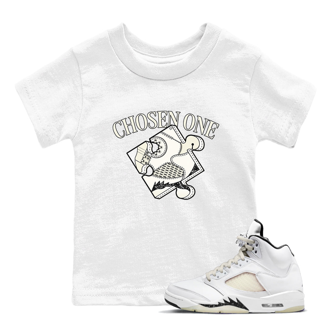 5s Sail shirt to match jordans Sneaker Puzzle sneaker tees Air Jordan 5 Sail Drip Gear Zone baby toddler White 1 cotton Shirt
