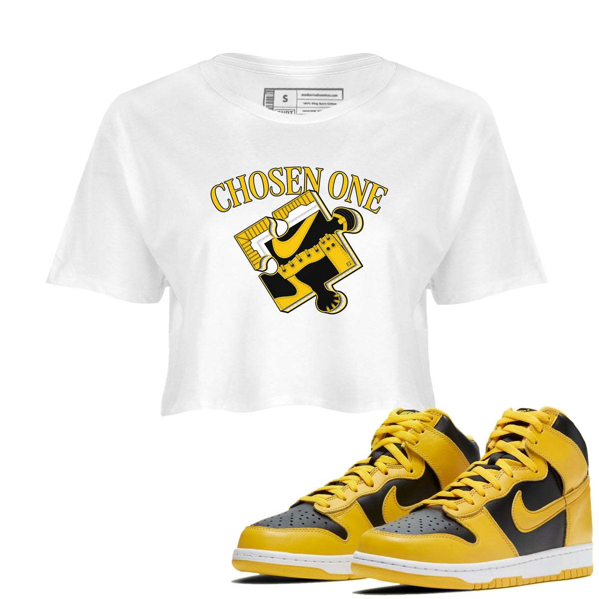 Dunk High Wu Tang shirts to match jordans Sneaker Puzzle sneaker match tees Dunk High Wu Tang match shoes to clothes Drip Gear Zone unisex cotton White 1 crop tee
