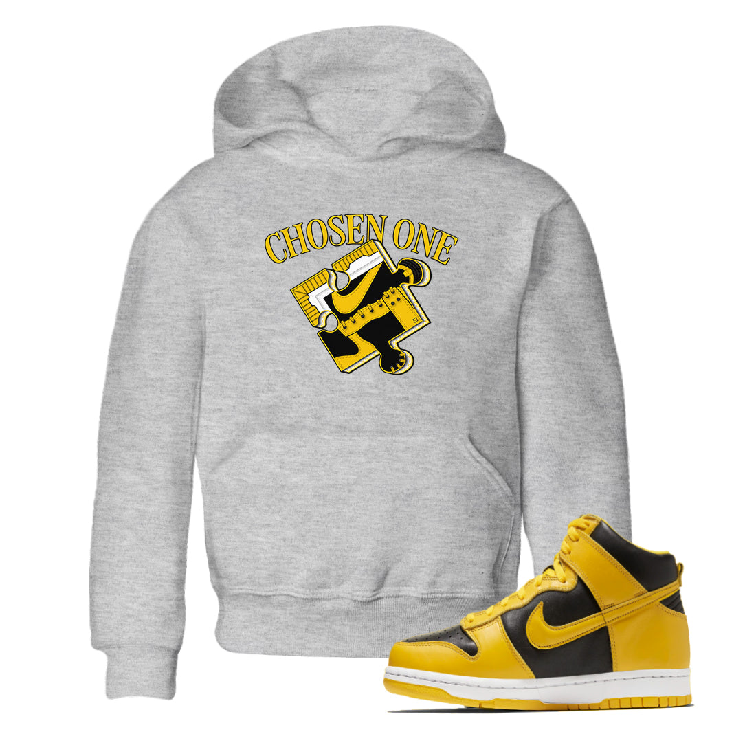 Dunk High Wu Tang shirts to match jordans Sneaker Puzzle sneaker match tees Dunk High Wu Tang match shoes to clothes Drip Gear Zone Youth Baby Heather Grey 1 tee
