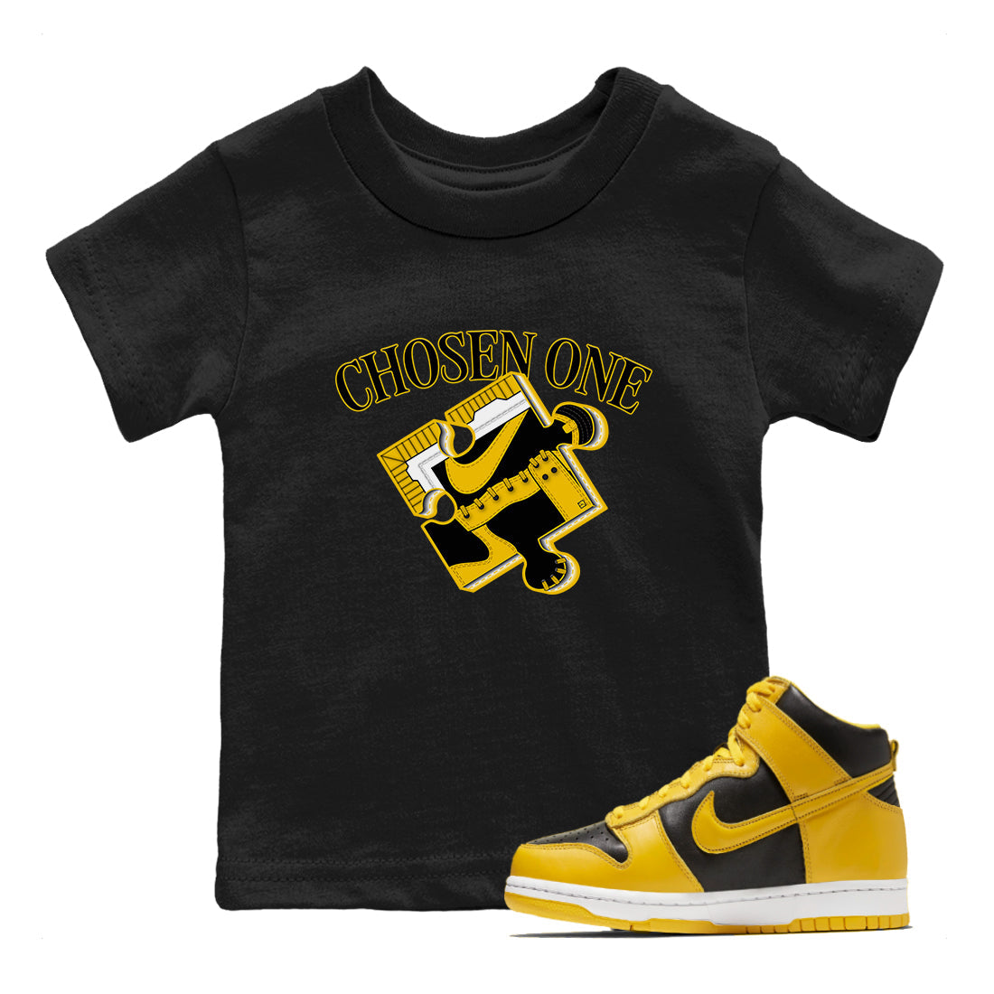 Dunk High Wu Tang shirts to match jordans Sneaker Puzzle sneaker match tees Dunk High Wu Tang match shoes to clothes Drip Gear Zone Youth Baby Black 1 tee