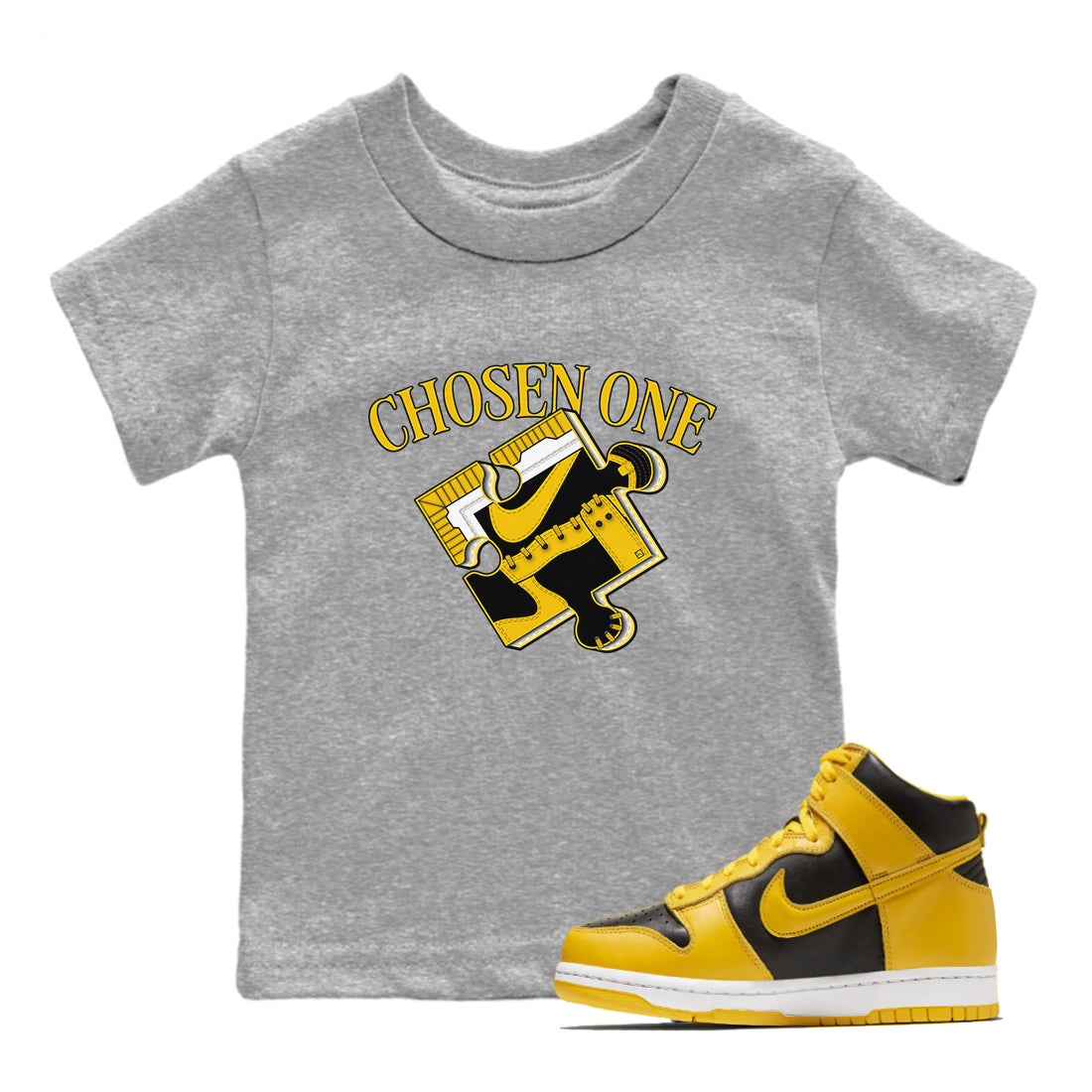 Dunk High Wu Tang shirts to match jordans Sneaker Puzzle sneaker match tees Dunk High Wu Tang match shoes to clothes Drip Gear Zone Youth Baby Heather Grey 1 tee