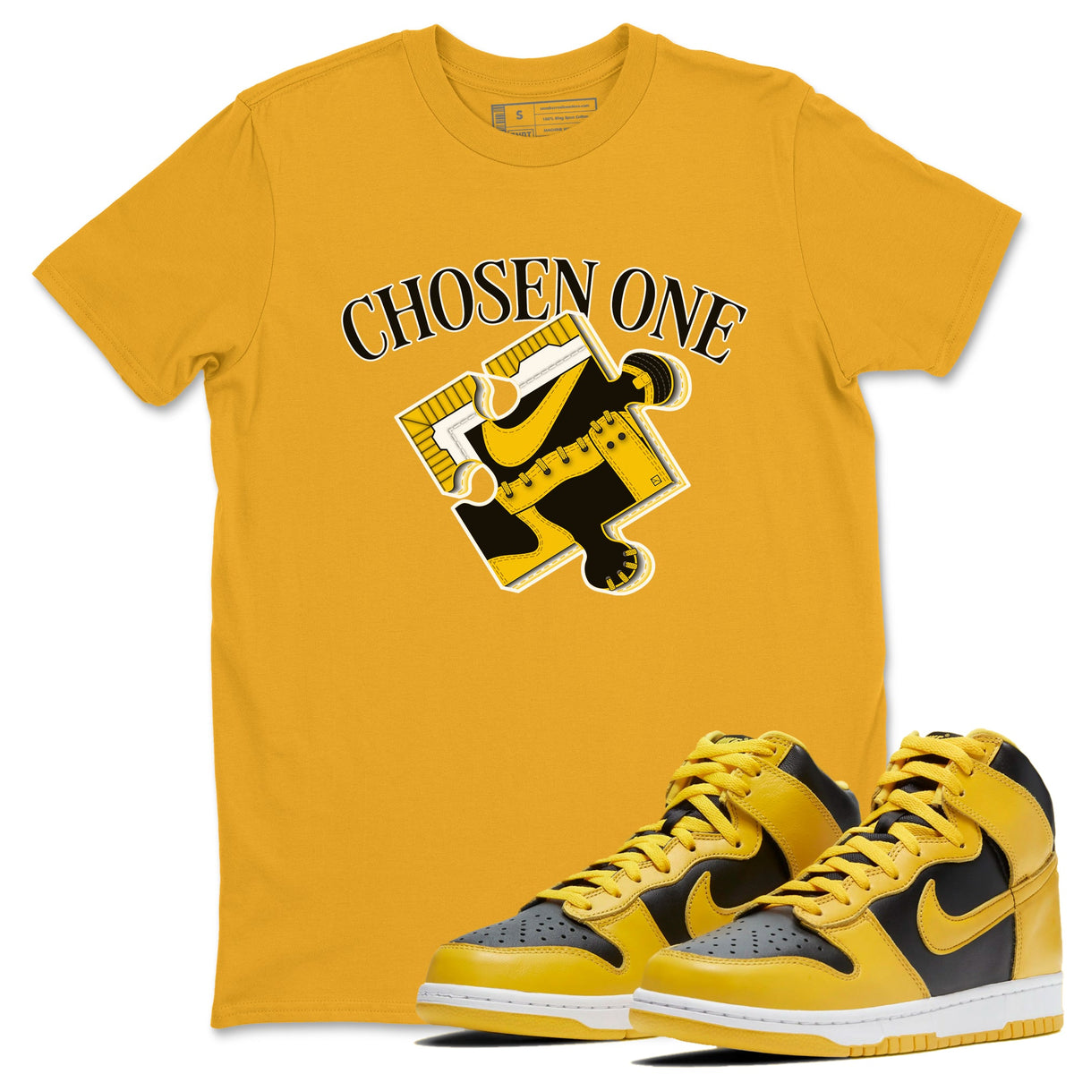Dunk High Wu Tang shirts to match jordans Sneaker Puzzle sneaker match tees Dunk High Wu Tang match shoes to clothes Drip Gear Zone unisex cotton Gold 1 shirts