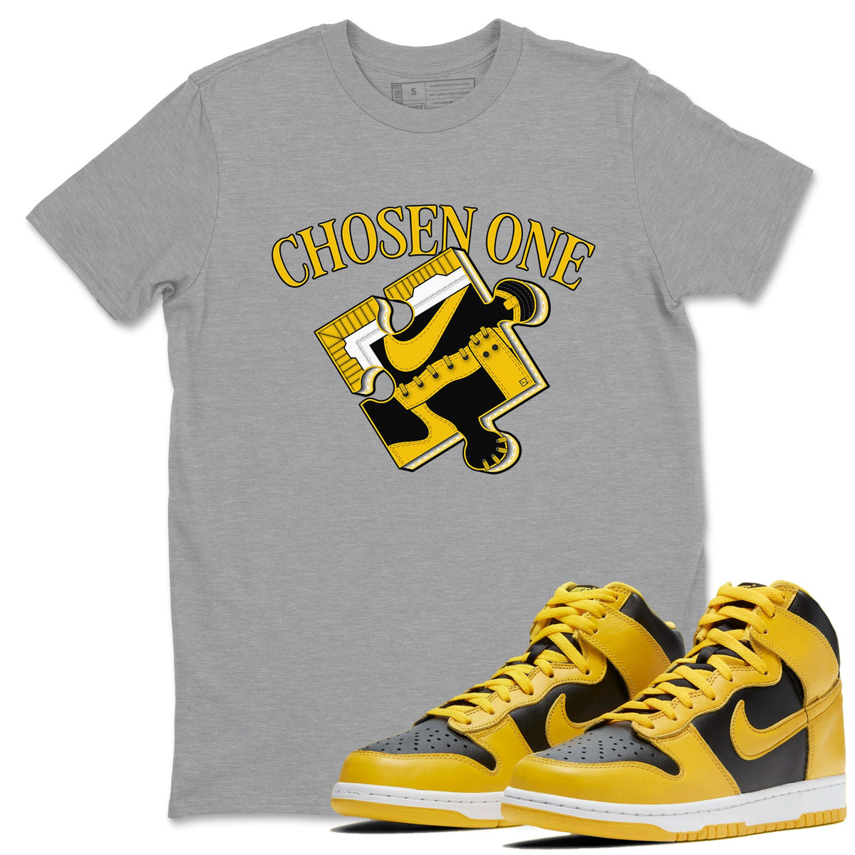 Dunk High Wu Tang shirts to match jordans Sneaker Puzzle sneaker match tees Dunk High Wu Tang match shoes to clothes Drip Gear Zone unisex cotton Heather Grey 1 shirts