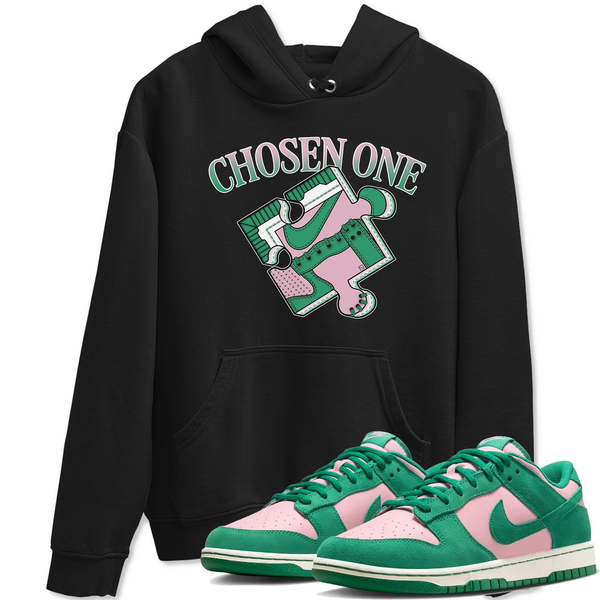 Dunk Medium Soft Pink Malachite shirt to match jordans Sneaker Puzzle sneaker tees Dunk Medium Soft Pink Malachite Drip Gear Zone unisex cotton Black 1 crew neck shirt