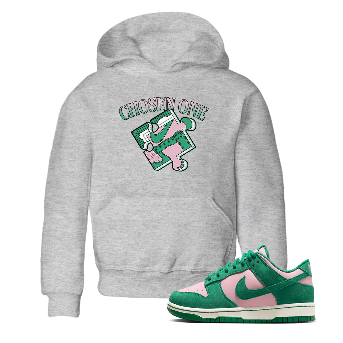 Dunk Medium Soft Pink Malachite shirt to match jordans Sneaker Puzzle sneaker tees Dunk Medium Soft Pink Malachite Drip Gear Zone baby toddler Heather Grey 1 cotton Shirt