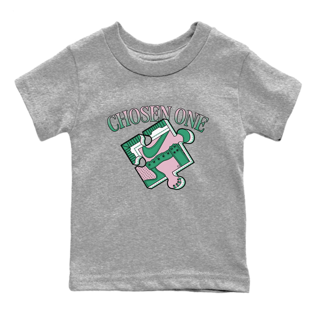 Dunk Medium Soft Pink Malachite shirt to match jordans Sneaker Puzzle sneaker tees Dunk Medium Soft Pink Malachite Drip Gear Zone baby toddler Heather Grey 2 cotton Shirt