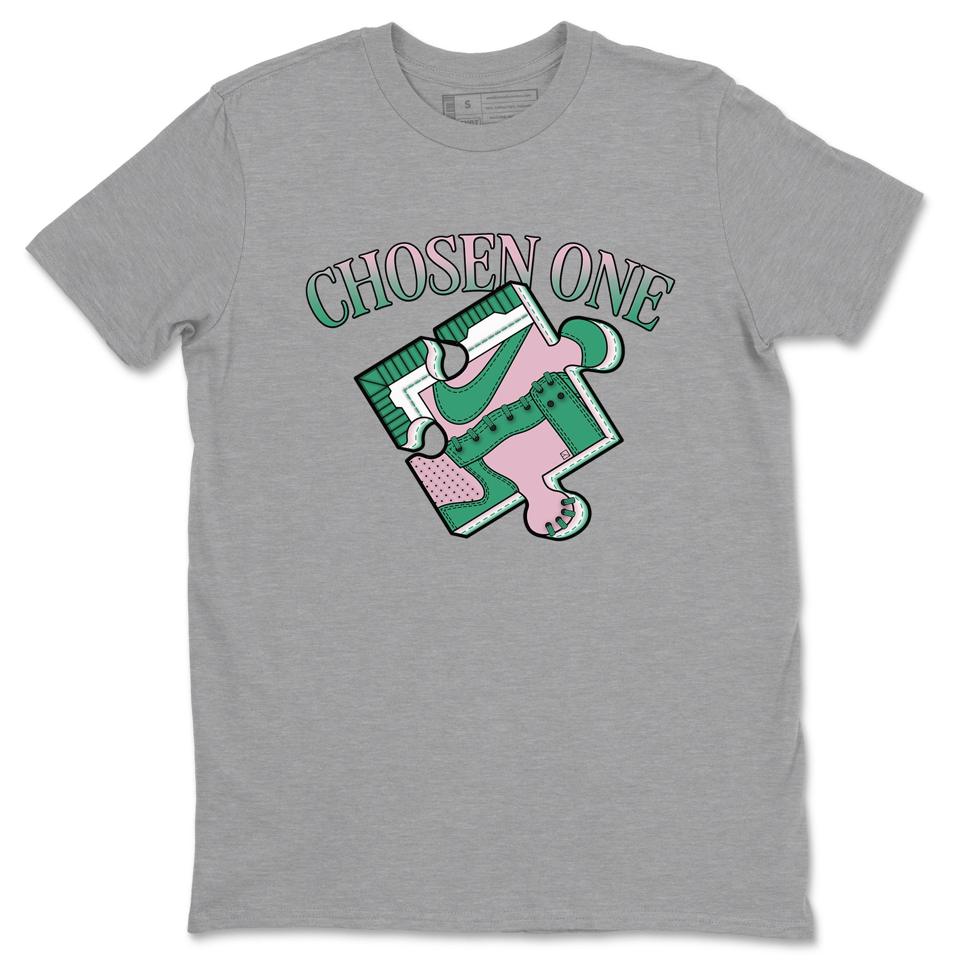 Dunk Medium Soft Pink Malachite shirt to match jordans Sneaker Puzzle sneaker tees Dunk Medium Soft Pink Malachite Drip Gear Zone unisex cotton Heather Grey 2 crew neck shirt