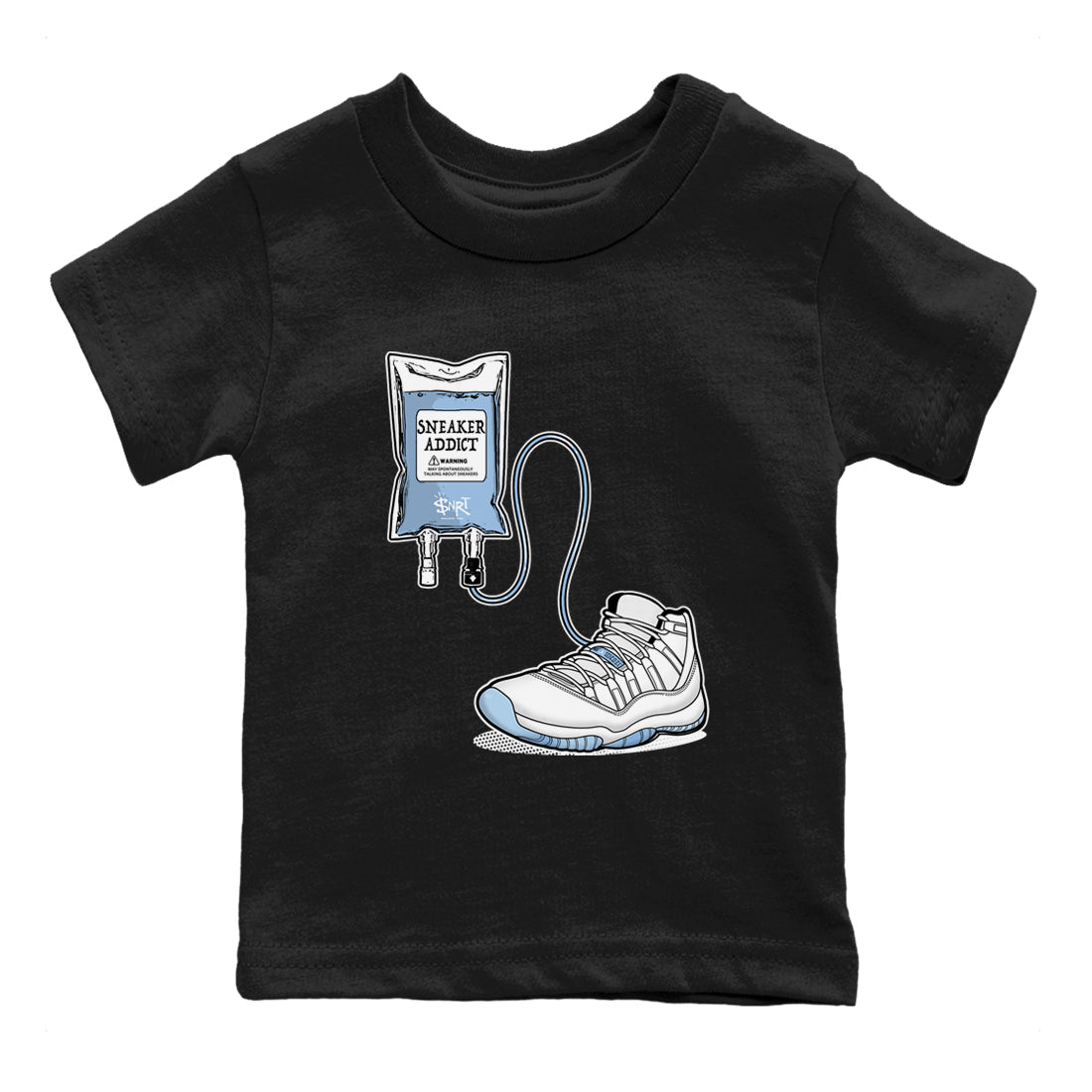 11s Columbia shirts to match jordans Sneaker Therapy sneaker match tees Air Jordan 11 Columbia Drip Gear Zone Youth Baby Black 2 crew neck shirts