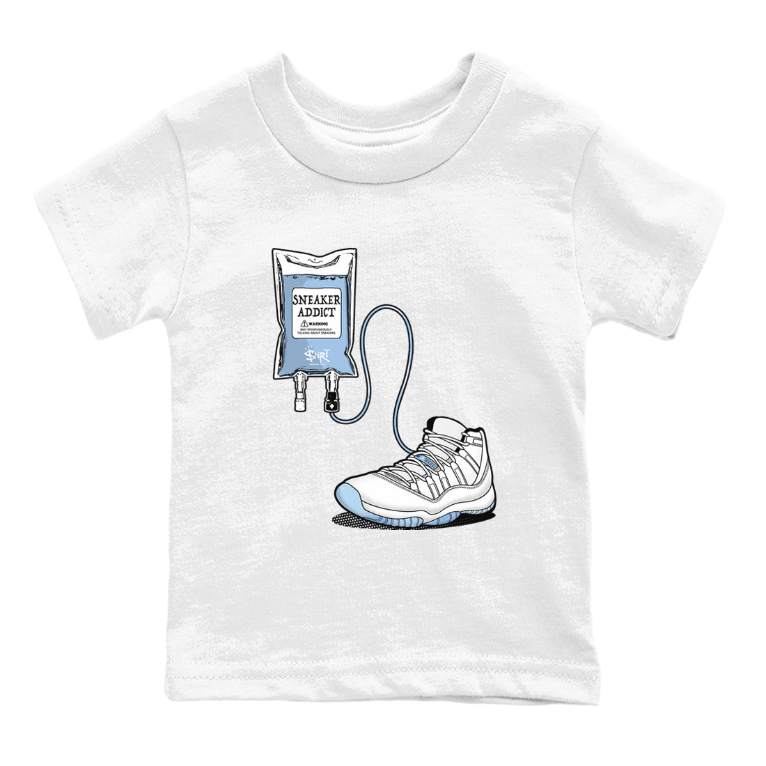 11s Columbia shirts to match jordans Sneaker Therapy sneaker match tees Air Jordan 11 Columbia Drip Gear Zone Youth Baby White 2 crew neck shirts