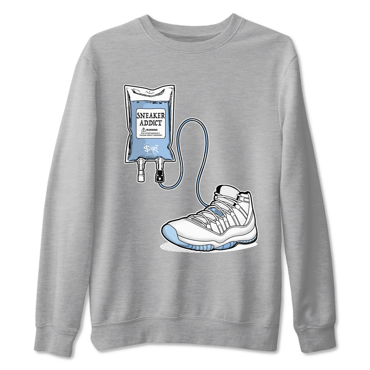 11s Columbia shirts to match jordans Sneaker Therapy sneaker match tees Air Jordan 11 Columbia Drip Gear Zone unisex cotton Heather Grey 2 crew neck shirts