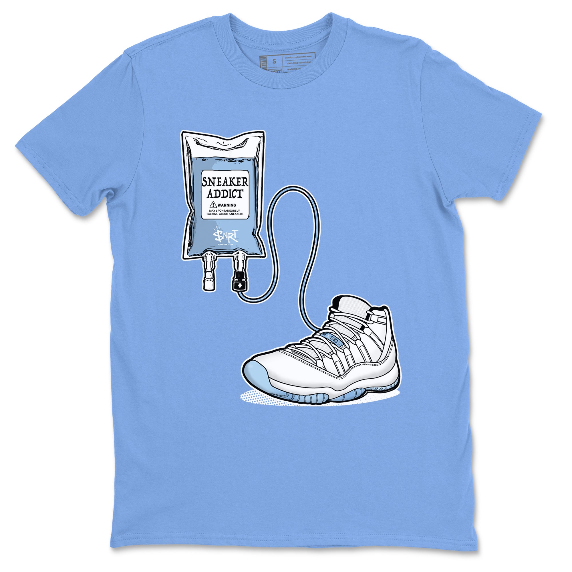 11s Columbia shirts to match jordans Sneaker Therapy sneaker match tees Air Jordan 11 Columbia Drip Gear Zone unisex cotton Carolina Blue 2 crew neck shirts