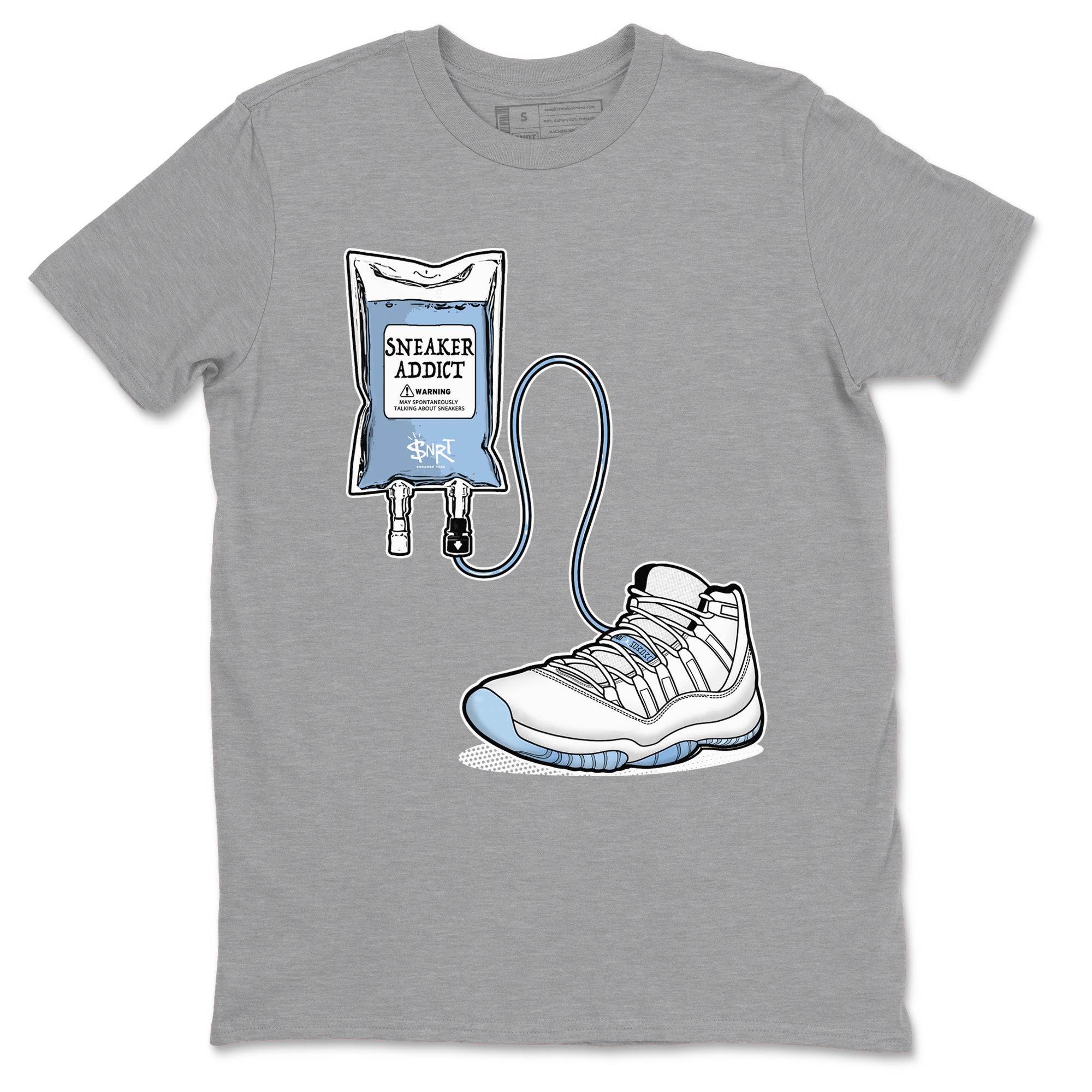 11s Columbia shirts to match jordans Sneaker Therapy sneaker match tees Air Jordan 11 Columbia Drip Gear Zone unisex cotton Heather Grey 2 crew neck shirts