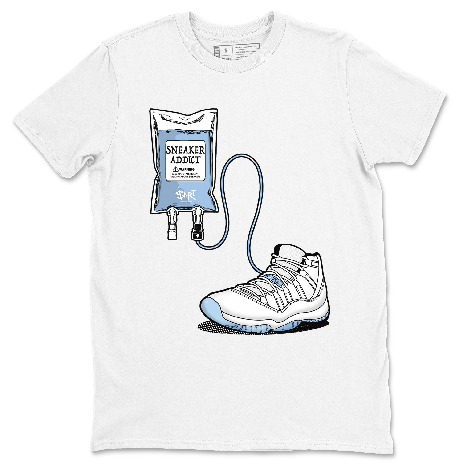 11s Columbia shirts to match jordans Sneaker Therapy sneaker match tees Air Jordan 11 Columbia Drip Gear Zone unisex cotton White 2 crew neck shirts
