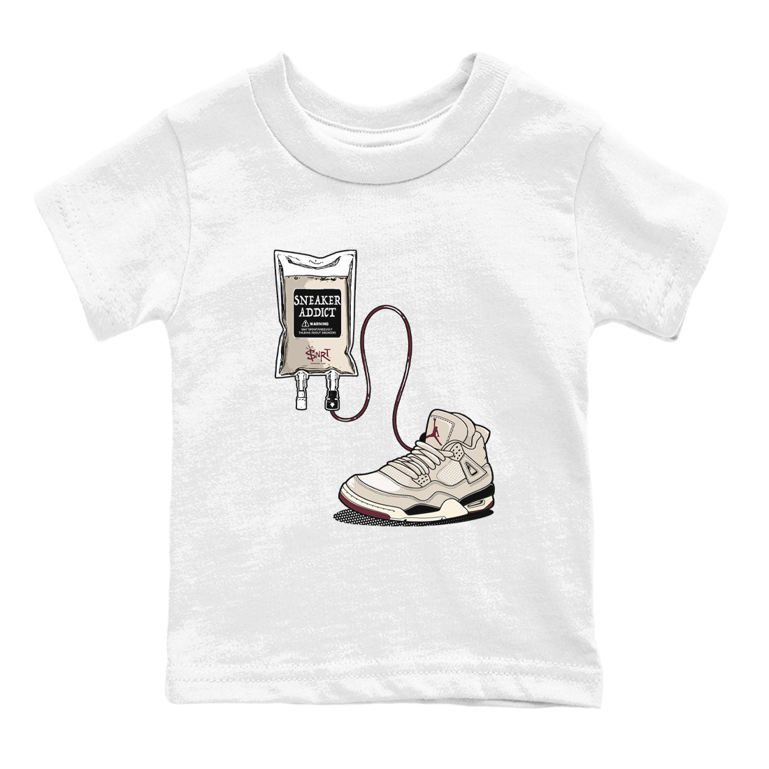 4s A Ma Maniere x Phantom shirts to match jordans Sneaker Therapy sneaker match tees Air Jordan 4 A Ma Maniere x Phantom Drip Gear Zone Youth Baby White 2 crew neck shirts