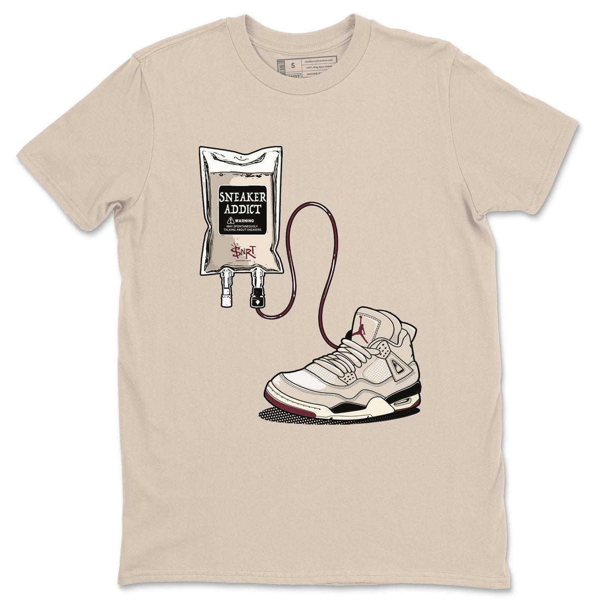 4s A Ma Maniere x Phantom shirts to match jordans Sneaker Therapy sneaker match tees Air Jordan 4 A Ma Maniere x Phantom Drip Gear Zone unisex cotton Sand 2 crew neck shirts