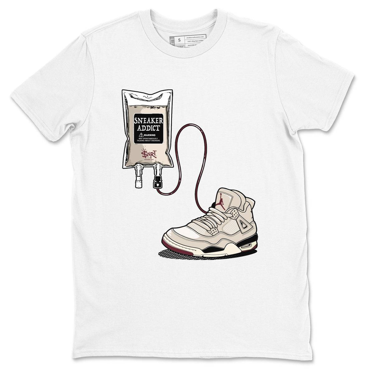 4s A Ma Maniere x Phantom shirts to match jordans Sneaker Therapy sneaker match tees Air Jordan 4 A Ma Maniere x Phantom Drip Gear Zone unisex cotton White 2 crew neck shirts