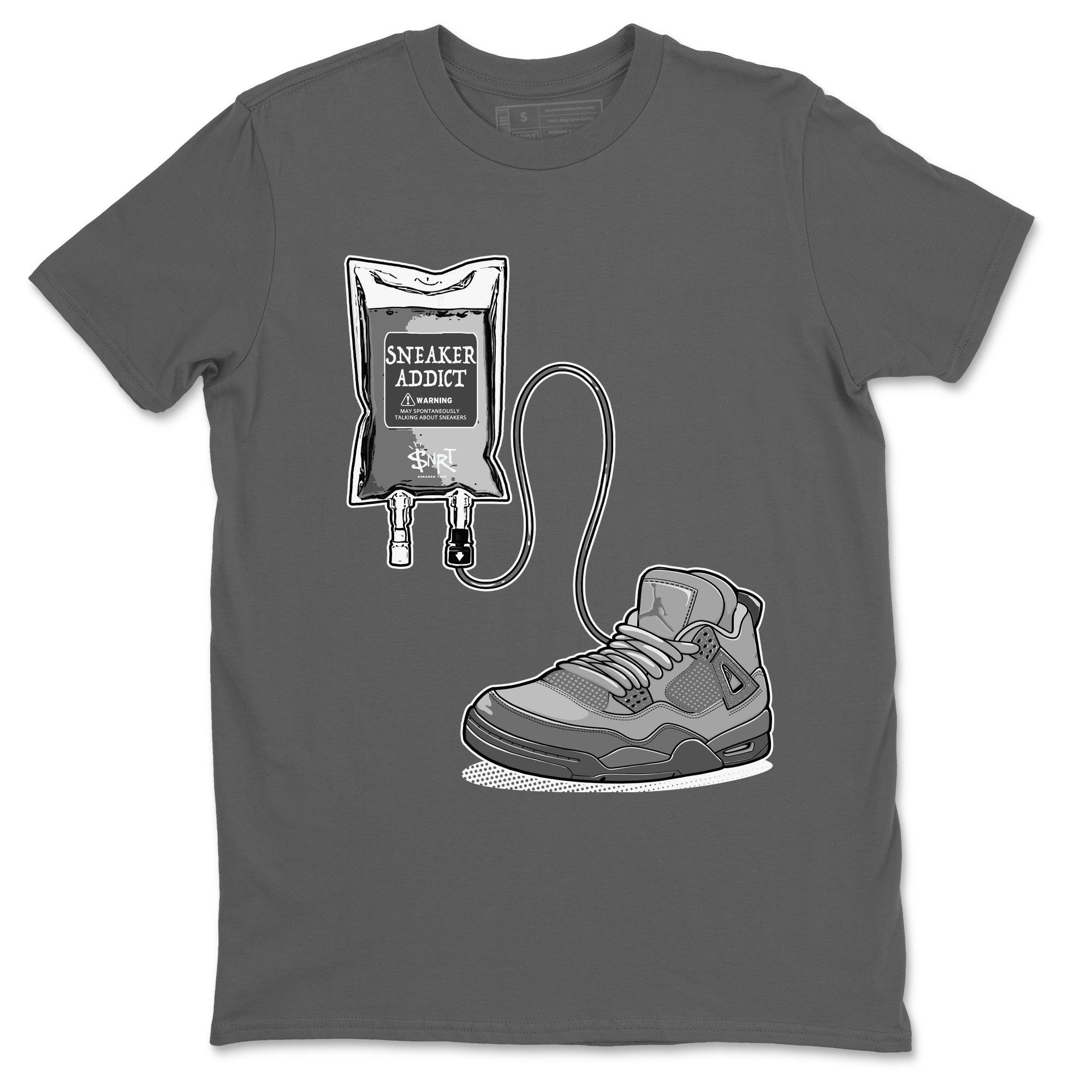 4s Wet Cement shirts to match jordans Sneaker Therapy sneaker match tees Air Jordan 4 Wet Cement Drip Gear Zone unisex cotton Cool Grey 2 crew neck shirts
