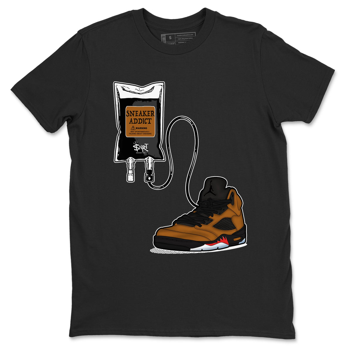 Air Jordan 5 Archaeo Brown shirts to match jordans Sneaker Therapy sneaker match tees Air Jordan 5 Archaeo Brown match shoes to clothes Drip Gear Zone unisex cotton Black 2 shirts
