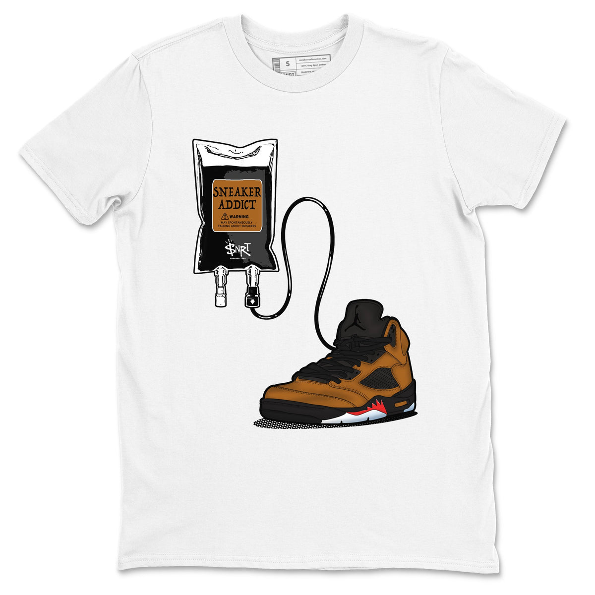 Air Jordan 5 Archaeo Brown shirts to match jordans Sneaker Therapy sneaker match tees Air Jordan 5 Archaeo Brown match shoes to clothes Drip Gear Zone unisex cotton White 2 shirts