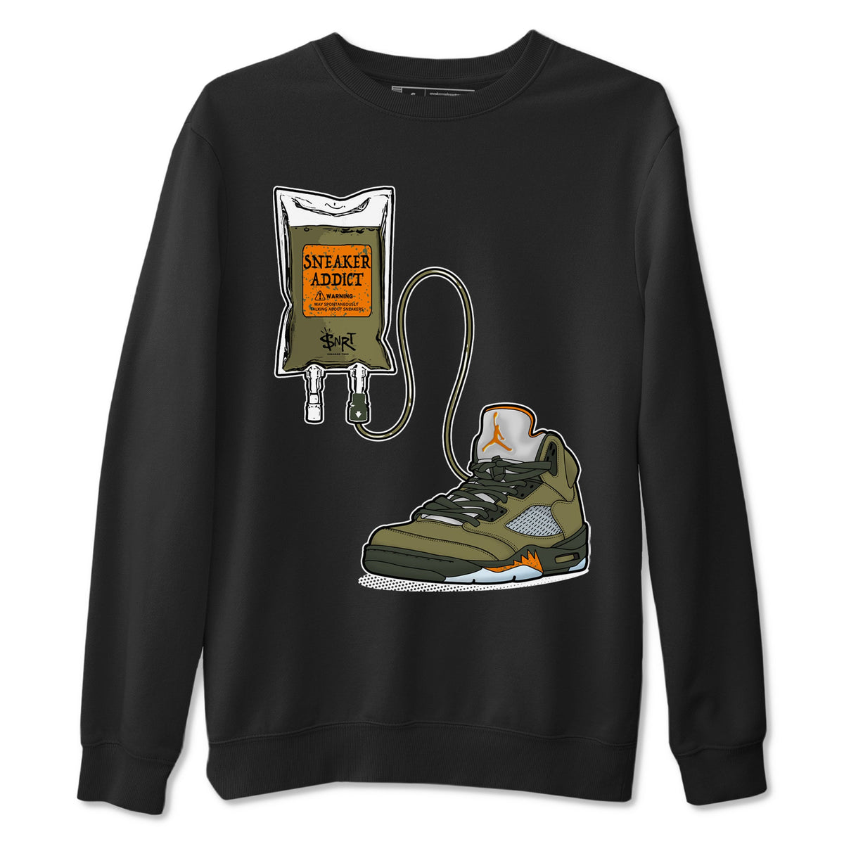 5s Olive shirts to match jordans Sneaker Therapy sneaker match tees Air Jordan 5 Olive match shoes to clothes Drip Gear Zone unisex cotton Black 2 shirts