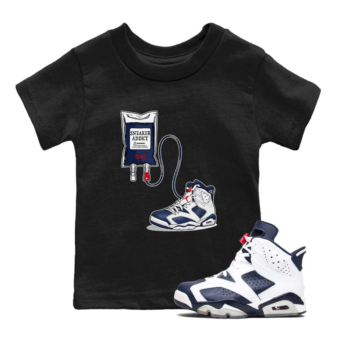6s White And Midnight Navy shirts to match jordans Sneaker Therapy sneaker match tees Air Jordan 6 White And Midnight Navy Drip Gear Zone Youth Baby Black 1 crew neck shirts