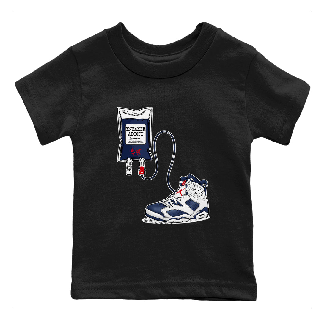 6s White And Midnight Navy shirts to match jordans Sneaker Therapy sneaker match tees Air Jordan 6 White And Midnight Navy Drip Gear Zone Youth Baby Black 2 crew neck shirts