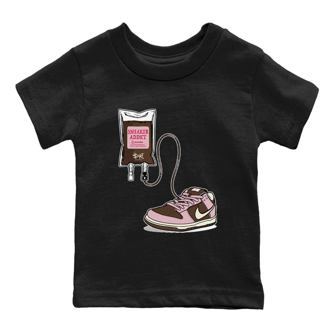 Dunk Cacao Wow And Pink Foam shirts to match jordans Sneaker Therapy sneaker match tees Dunk Cacao Wow And Pink Foam Drip Gear Zone Youth Baby Black 2 crew neck shirts
