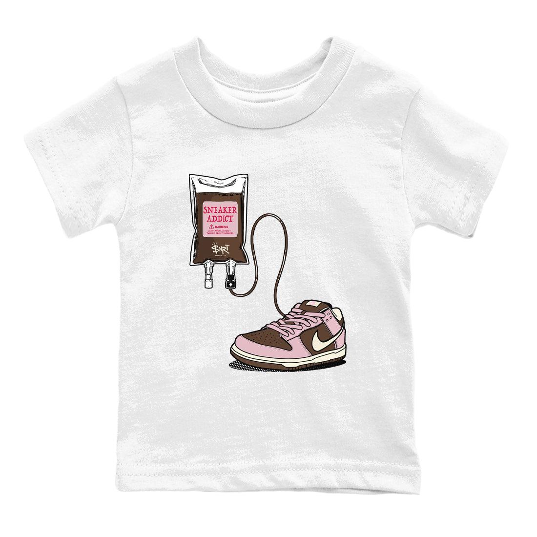 Dunk Cacao Wow And Pink Foam shirts to match jordans Sneaker Therapy sneaker match tees Dunk Cacao Wow And Pink Foam Drip Gear Zone Youth Baby White 2 crew neck shirts