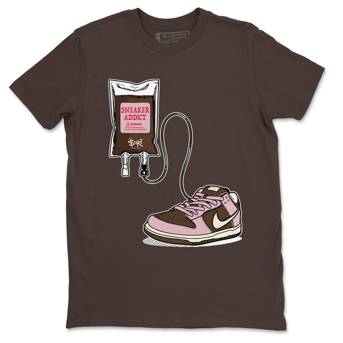 Dunk Cacao Wow And Pink Foam shirts to match jordans Sneaker Therapy sneaker match tees Dunk Cacao Wow And Pink Foam Drip Gear Zone unisex cotton Dark Chocolate 2 crew neck shirts