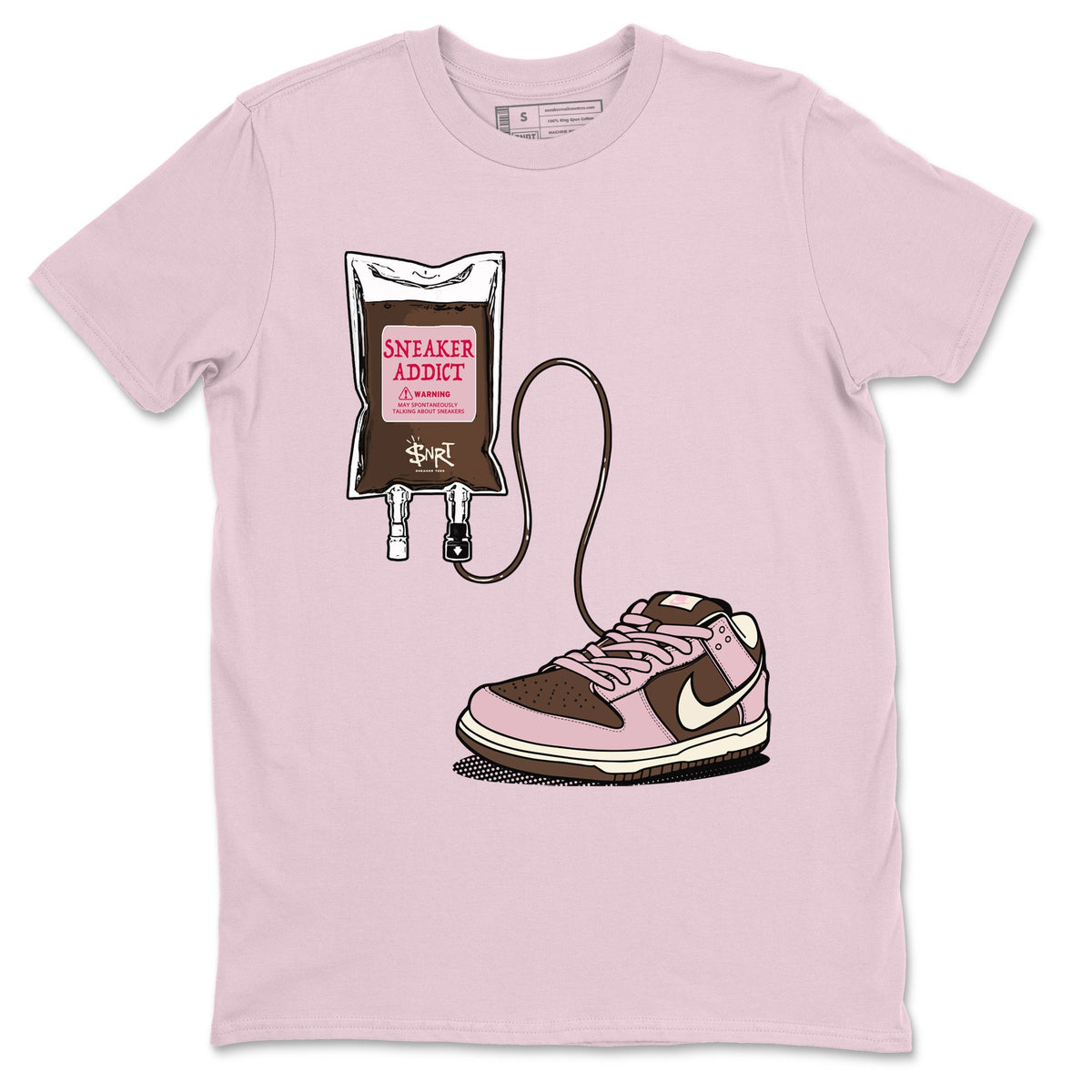 Dunk Cacao Wow And Pink Foam shirts to match jordans Sneaker Therapy sneaker match tees Dunk Cacao Wow And Pink Foam Drip Gear Zone unisex cotton Pink 2 crew neck shirts