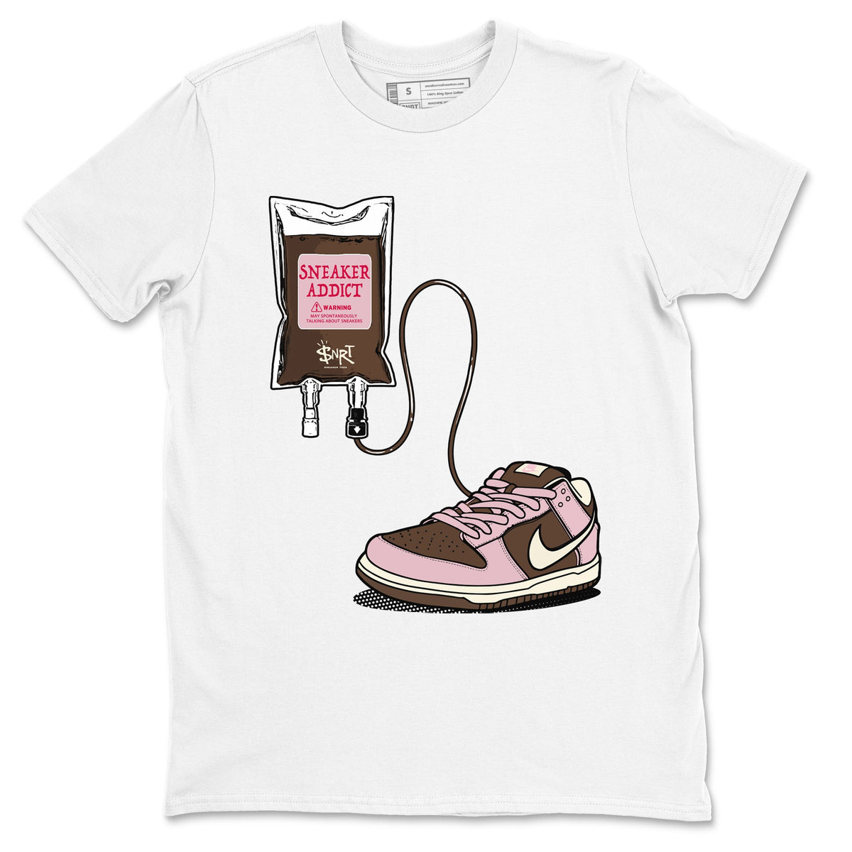 Dunk Cacao Wow And Pink Foam shirts to match jordans Sneaker Therapy sneaker match tees Dunk Cacao Wow And Pink Foam Drip Gear Zone unisex cotton White 2 crew neck shirts