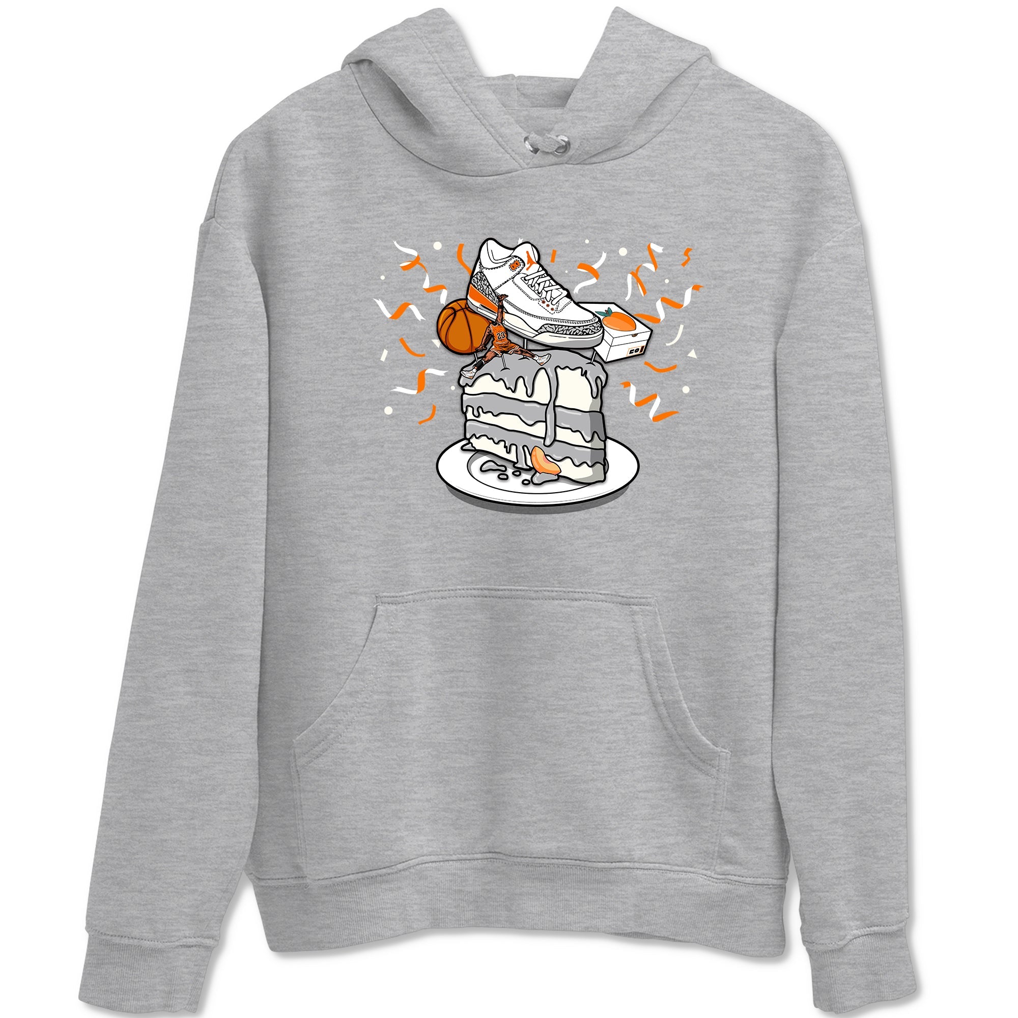 3s Georgia Peach shirt to match jordans Sneaker Topper sneaker tees Air Jordan 3 Georgia Peach Drip Gear Zone unisex cotton Heather Grey 2 crew neck shirt