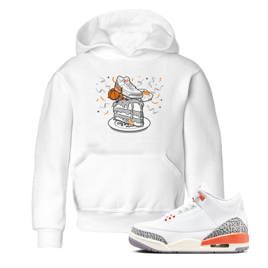 3s Georgia Peach shirt to match jordans Sneaker Topper sneaker tees Air Jordan 3 Georgia Peach Drip Gear Zone baby toddler White 1 cotton Shirt